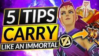 5 MOST BROKEN CARRY TIPS - This Got Me to 10K MMR in 7.32C and I'm MAD - Dota 2 Guide