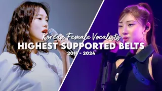 4th/5th Generation Female Vocalists — Highest Supported Mixed Notes