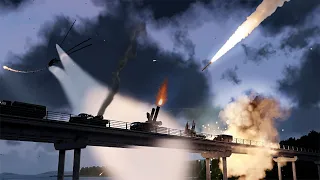 MAJOR BRIDGE with RUSSIAN Reinforcements Collapsed Due to Ukraine HIMARS Missile Attack - ARMA 3