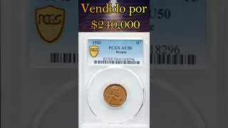 ¡ATENCIÓN!📢 Centavo vendido por $240,000 dólares. Centavo americano de 1943 de Cobre MUY VALIOSO