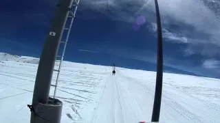 RIDDING UP CIRQUE POMA SNOWMASS COLORADO HELMET CAM