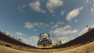 Train runs over GoPro - Short & Loud