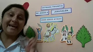 Historia de la entrada triunfal de Jesús a Jerusalén para niños de 3, 4 y 5 años