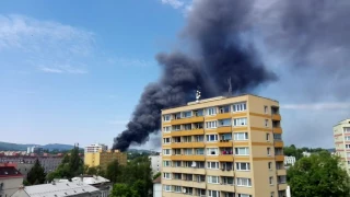 Požár Severochema Liberec 29.5.2017