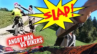 Angry Man VS Dirt Bikers - Hillbilly Attack Biker | Head hit