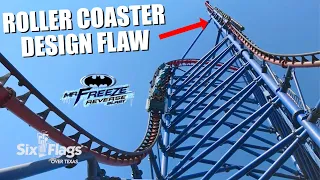 Roller Coaster Design Flaw!! - Mr. Freeze Reverse Blast Review & Analysis - Six Flags Over Texas