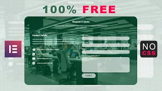Contact form 7 Elementor | 100% Free With Elementor | Elementor WordPress tutorial