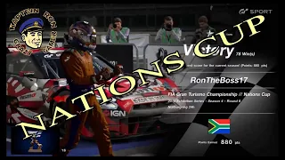 Nations Cup online win race. Gr2 cars Nurburgring 24h full race distance 2 laps .GT Sport KapteinRon