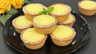 Dessert in 5 Minutes! 🍋Grandma's baskets🤩, Super tasty and disappears in an instant 🤩