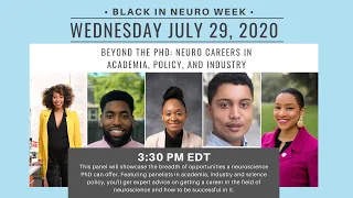 #BlackJourneyToNeuro Neuro Careers in Academia, Policy, and Industry #BlackInNeuroWeek