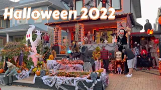 2022 Best Halloween Decorations Brooklyn Dyker Heights New York 4k Horror Props
