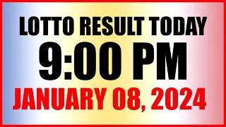 Lotto Result Today 9pm Draw January 8, 2024 Swertres Ez2 Pcso