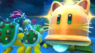 What happens when Bowser & Bowser Jr. collects the Giga Bell in Bowser's Fury?