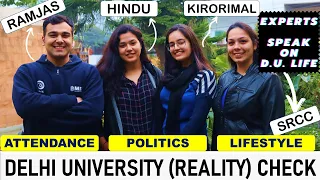 Delhi University life🔥(Reality Check) | Attendance, Politics, Hostels | ft. North Campus Seniors 01