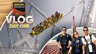 WE WENT TO FERRARI WORLD! Riding World Class Roller Coasters in Abu Dhabi! Coastin the Desert Ep. 11