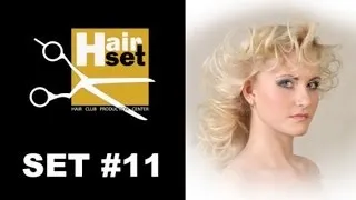 Hair Set #11 (стрижка, вечерняя прическа, выбор проборов в стрижке - GB, RU)