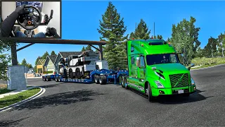 77.000 lb Special Transport Through Tight Mountain Roads - American Truck Simulator - Logitech G29
