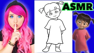 ASMR Coloring Boo from Monsters, Inc. | Calming ASMR Coloring for Relaxation & Stress-Relief
