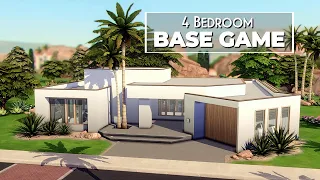 4 Bedroom One Story Base Game Home The Sims 4 #TS4BetterTogether Collab