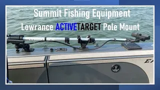 Summit Fishing Equipment Lowrance ActiveTarget Transducer Pole Mount with Scotty Ball mount