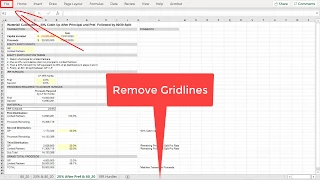 Remove Gridlines in Excel Worksheet (Keyboard Shortcut: ALT + WVG)