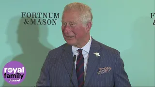 Prince Charles attends star-studded afternoon at Fortnum & Mason