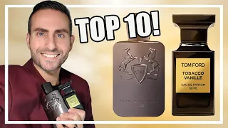 TOP 10 FAVORITE TOBACCO FRAGRANCES OF 2022! | TOM FORD TOBACCO VANILLE, MARLY HEROD, ETC.