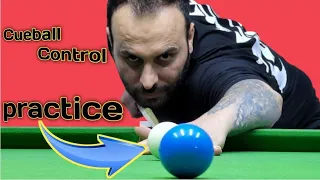 cue ball control/put The Red ball for the middle