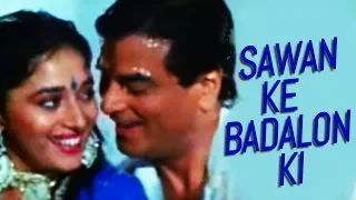 Sawan Ke Badalon Ki - Paapi Devta - Jeetendra,Madhuri Dixit, Dharmendra & Jaya Prada