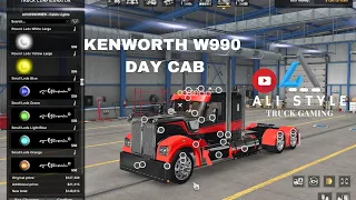 American Truck Simulator (v 1.47) Kenworth W990 Day Cab Mega Tuning