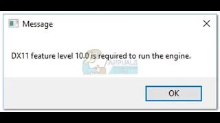 dx11 feature level 10.0 is required to run the engine fixed (fortnite, PUBG etc)