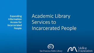 Training: Academic Library Services for Incarcerated People