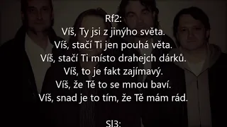 Víš, Keks, karaoke lyrics