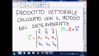 Prodotto Vettoriale: Metodo del Determinante