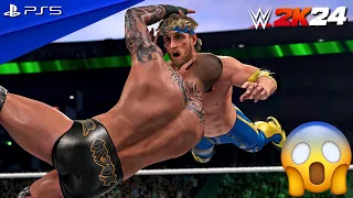 WWE 2K24 - Randy Orton vs. Logan Paul vs. Kevin Owens - Triple Threat Match | PS5™ [4K60]