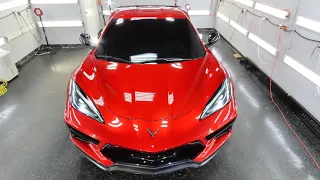 2022 C8 Corvette Z51in Mystic Red Metallic / Xpel ppf / Ceramic-coated/ Ceramic window tint