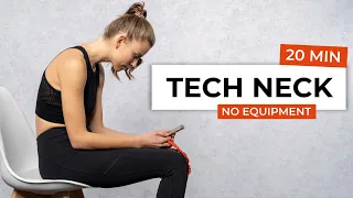 20 MIN PILATES WORKOUT: Fix Forward Head Posture - Exercises to Reverse "Tech Neck"