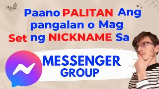 Paano mag set ng nicknames sa messenger group / how to set nickname in Facebook messenger