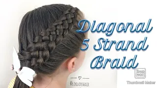 💕🐰HOW TO DO A DIAGONAL 5 STRAND BRAID HAIRSTYLE UPDO 🐰💕