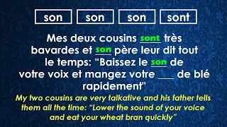 Son, son, son, sont - French Homophones