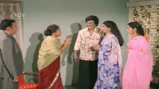 Rajinikanth Introduced His Wife and Sister To His Mother | Sahodarara Saval Kannada Movie Scene
