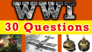 🍺 [PUB QUIZ] WWI Quiz - World War 1 Quiz Multiple Choice Questions and Answers