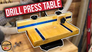 Harbor Freight Drill Press Table Build Using T-tracks