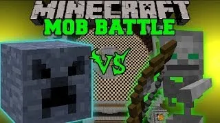 MEGA BLOCK VS SKELETON FRIEND - Minecraft Mob Battles - Anti Plant Virus & BossCraft 2 Mods