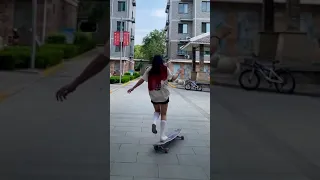 2021 TIKTOK Longboard Skateboard fashion show with boy and girl #Short