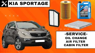 Kia Sportage SL 2010-2015 - Service - Oil Change, Air Filter and Cabin Filter - 2.0 CRDI