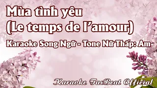 Karaoke Song Ngữ Mùa Tình Yêu Tone Nữ Thấp | TAS BEAT