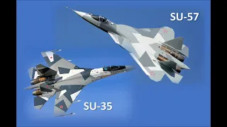 СУ-57 ПРОТИВ СУ-35. Воздушный бой /SU-57 VS SU-35. Air battle.