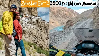 Zanskar Ep~3 | Dangerous Road & Trek To The Oldest Monastery Inside A Cave | Phuktar Monastery