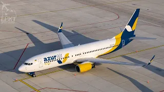 Azur Air Ukraine. Boeing 737-800NG. Летим домой. Шарм-Эль-Шейх-Киев. Взлет и посадка в Борисполе.